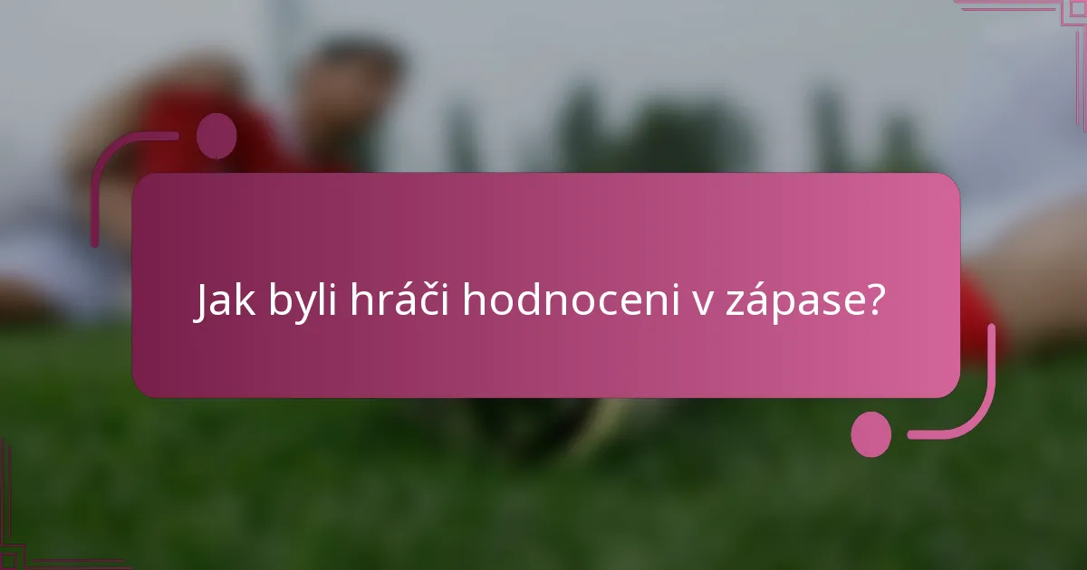 Jak byli hráči hodnoceni v zápase?